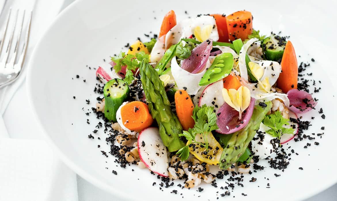 Fresh salad course