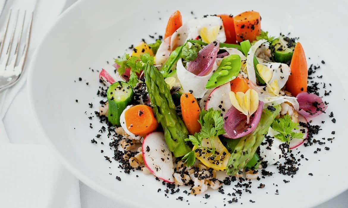 Fresh salad course